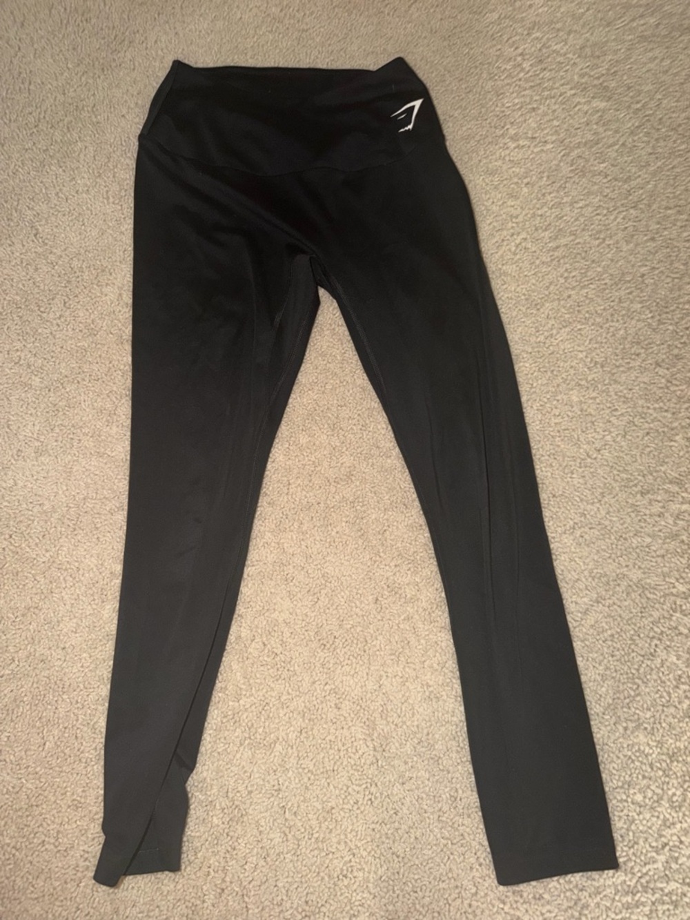 Gymshark Black Performance Leggings with Logo Tab